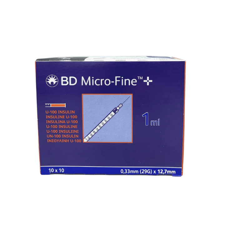 BD Micro-Fine 1ml 29g x 1/2" Needle Insulin Syringe