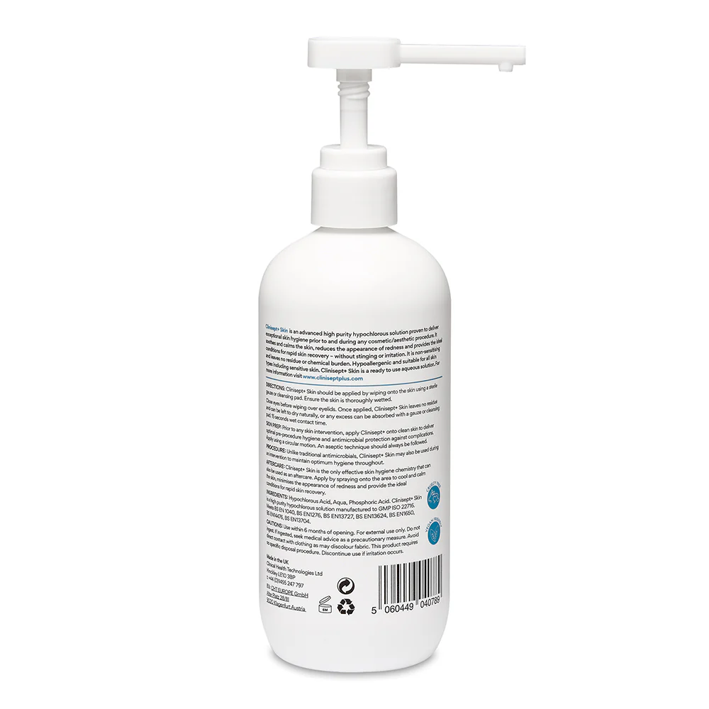 Clinisept+ Skin 490ml – Hypochlorous Antimicrobial Skin Cleanser for Aesthetic & Medical Procedures - Image 3