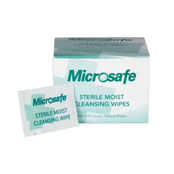 Microsafe Sterile Moist Cleansing Wipes