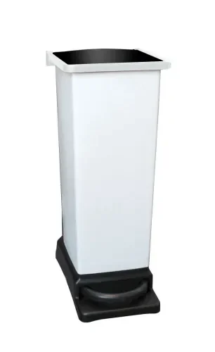 Waste Bin - White Body/Yellow Lid